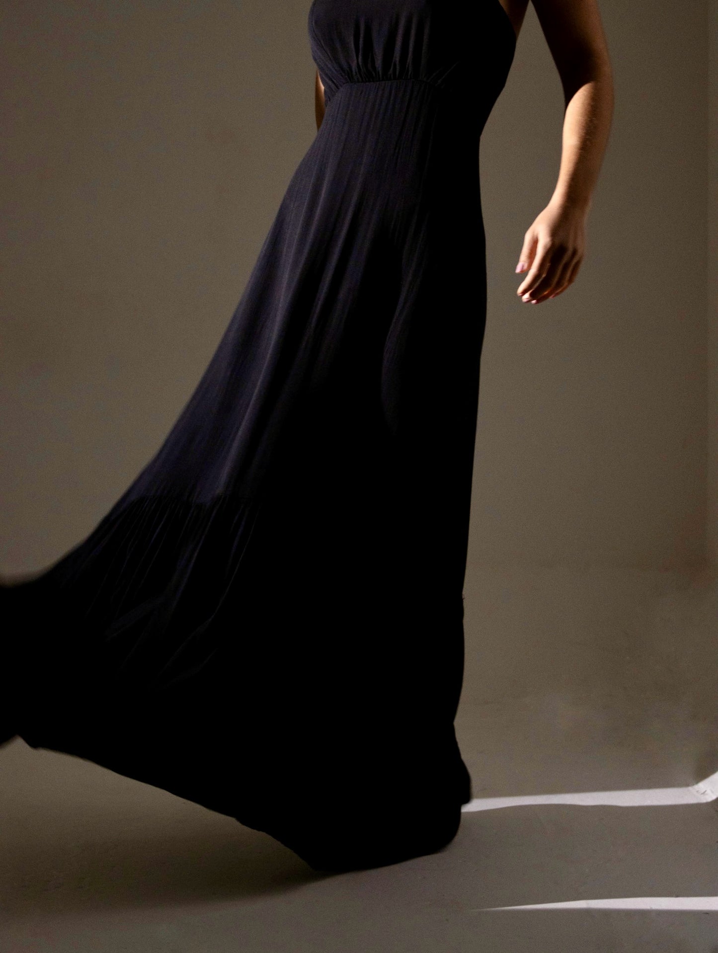 Vestido Longo Sem Alças Amy Preto