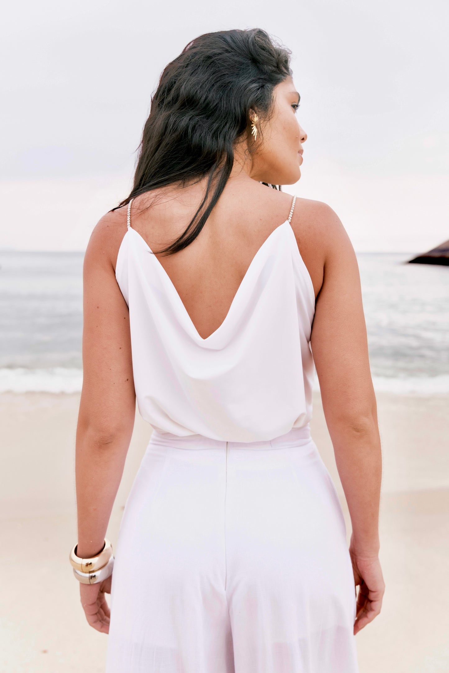 Blusa Strass Maitê Branca