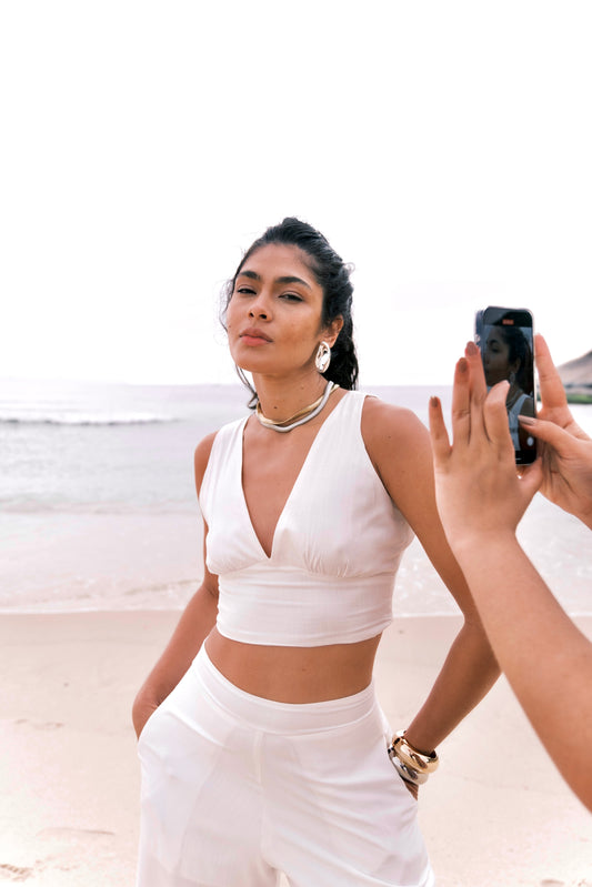 Cropped Aura Off-White
