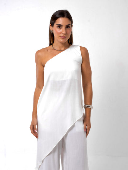 Blusa Assimétrica Lia Off-White