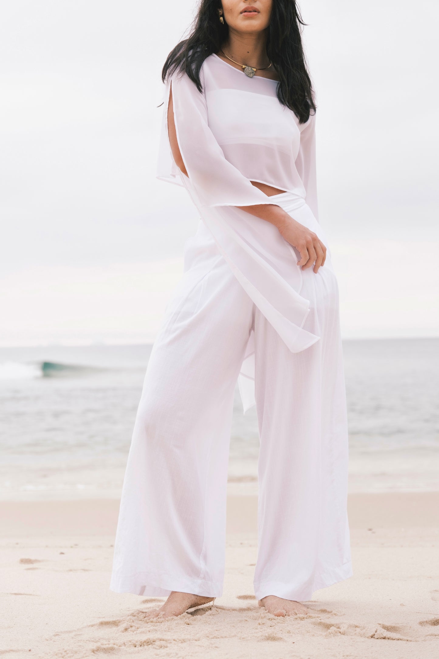 Blusa Cropped Eleonora Branca