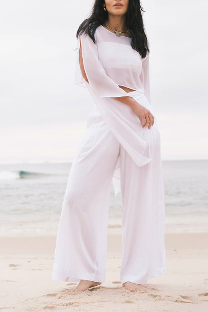 Blusa Cropped Eleonora Branca