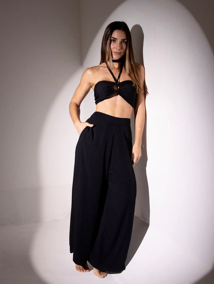 Cropped Argola Preto