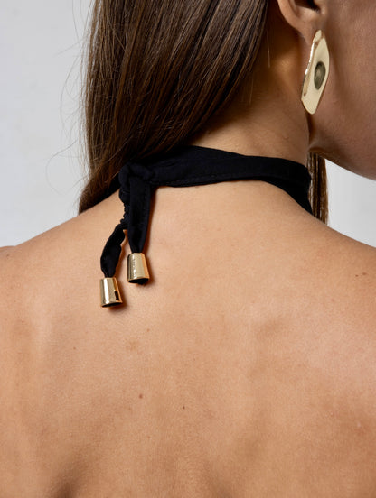 Cropped Argola Preto