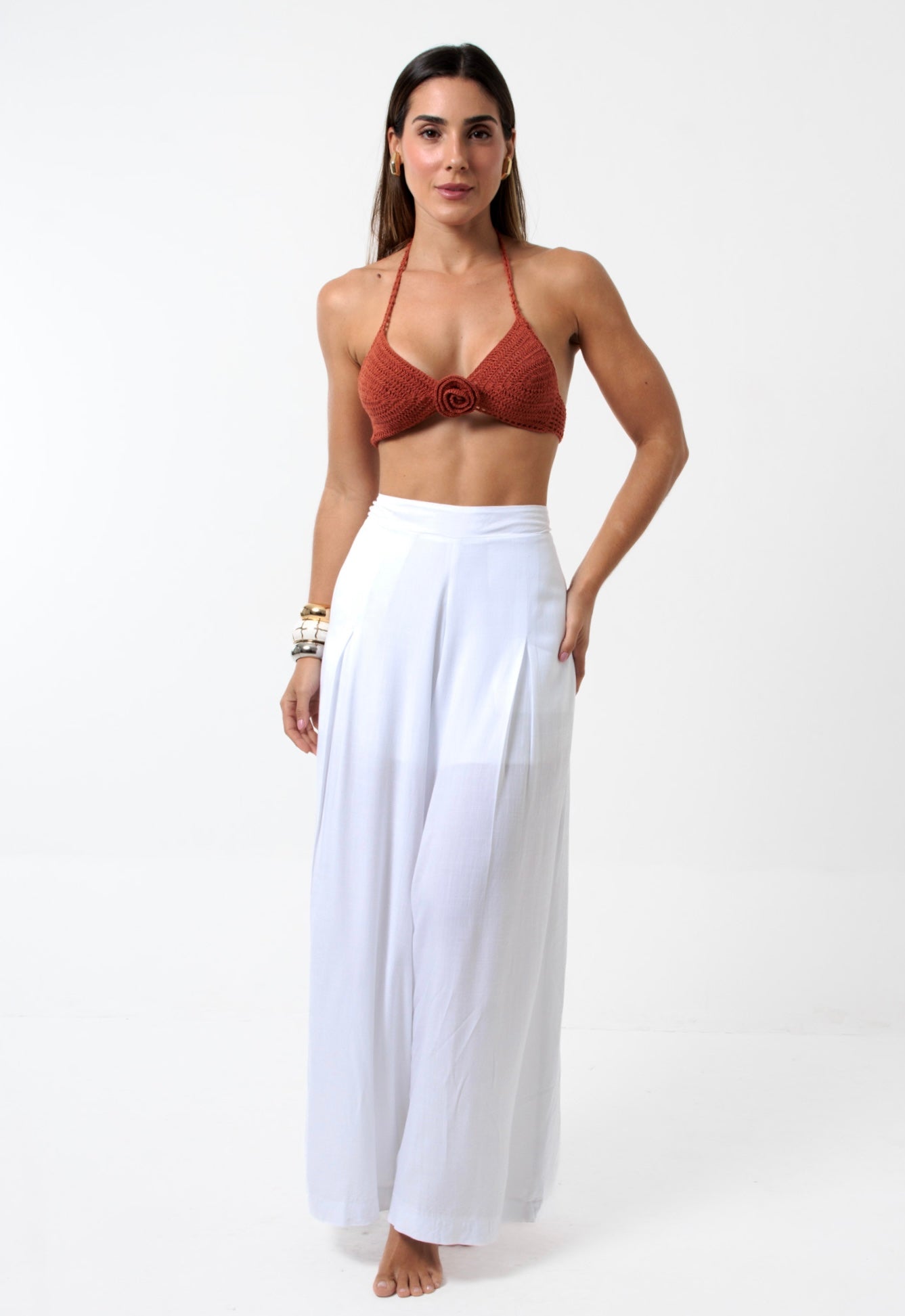 Cropped Handmade Brisa Terracota