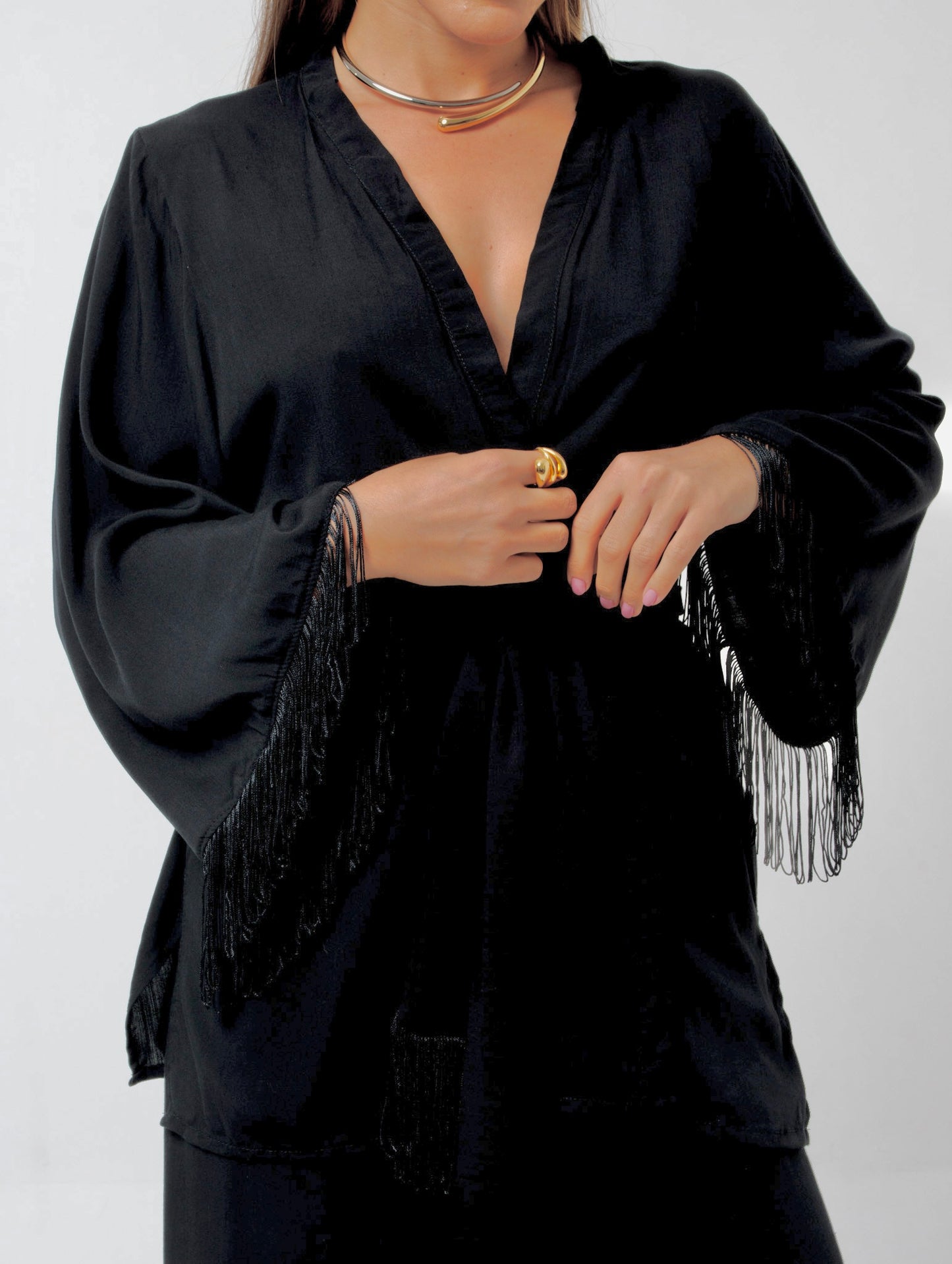 Kimono Aika Franjas Preto