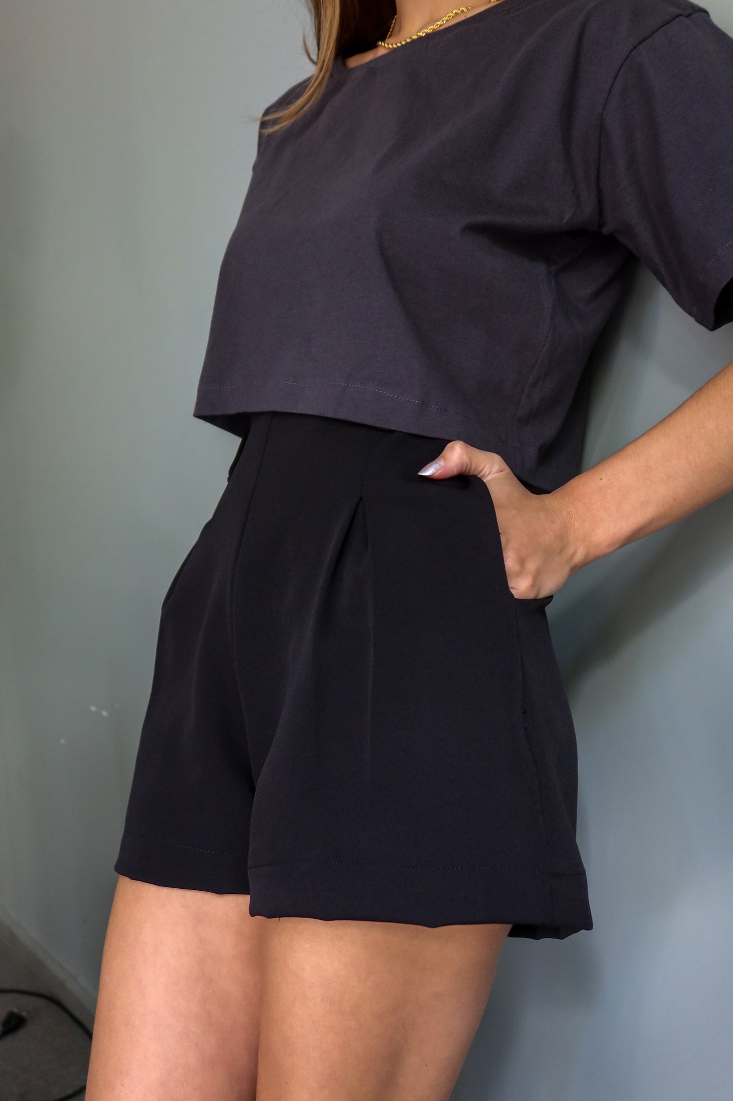 Short Alfaiataria Margot Preto