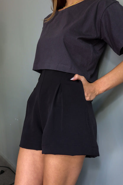 Short Alfaiataria Margot Preto