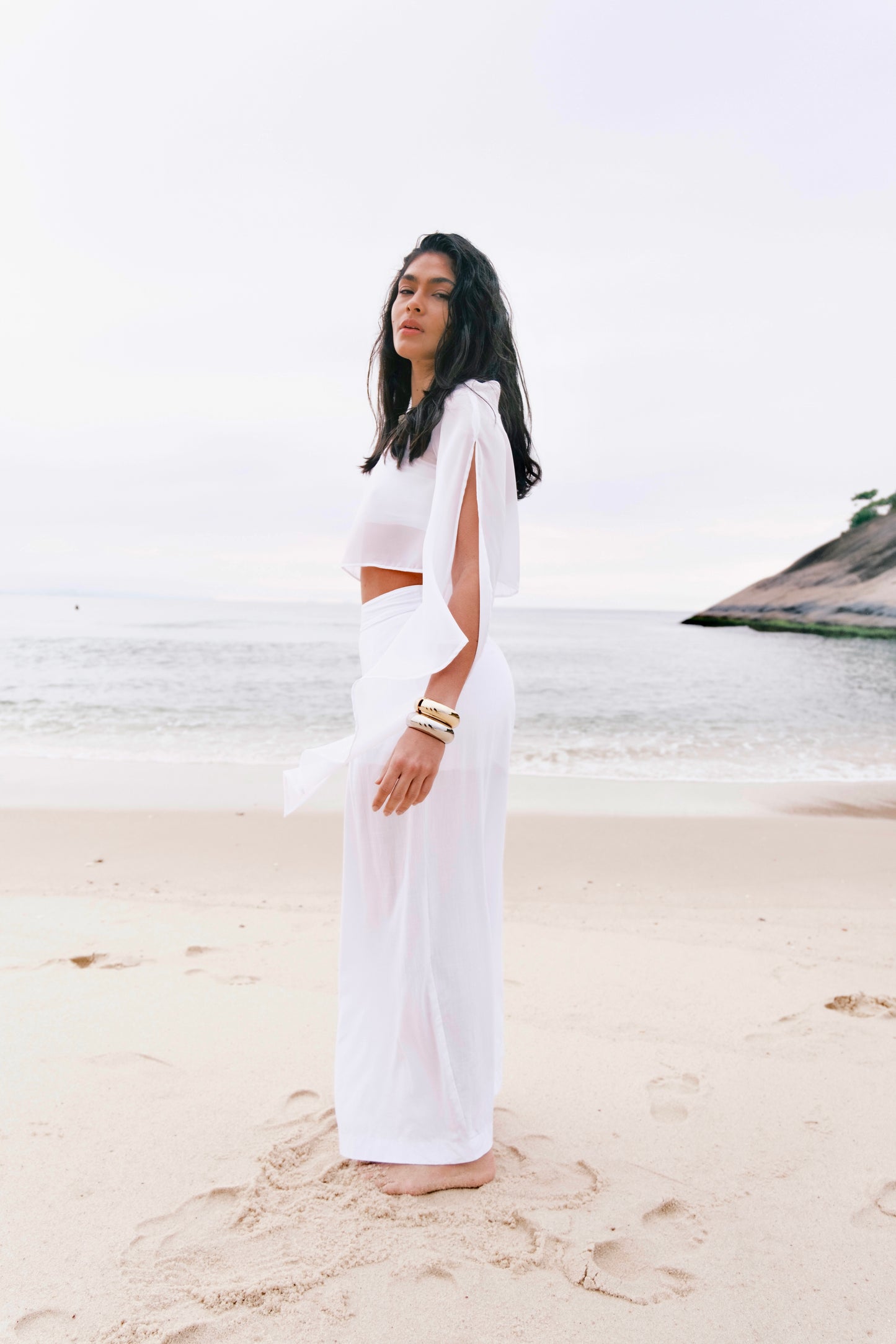 Blusa Cropped Eleonora Branca