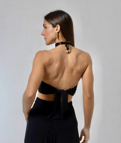 Cropped Argola Preto