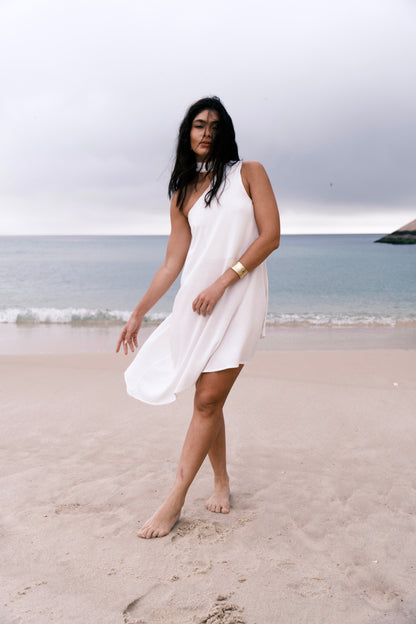 Vestido Isla Gola Removível Off-White