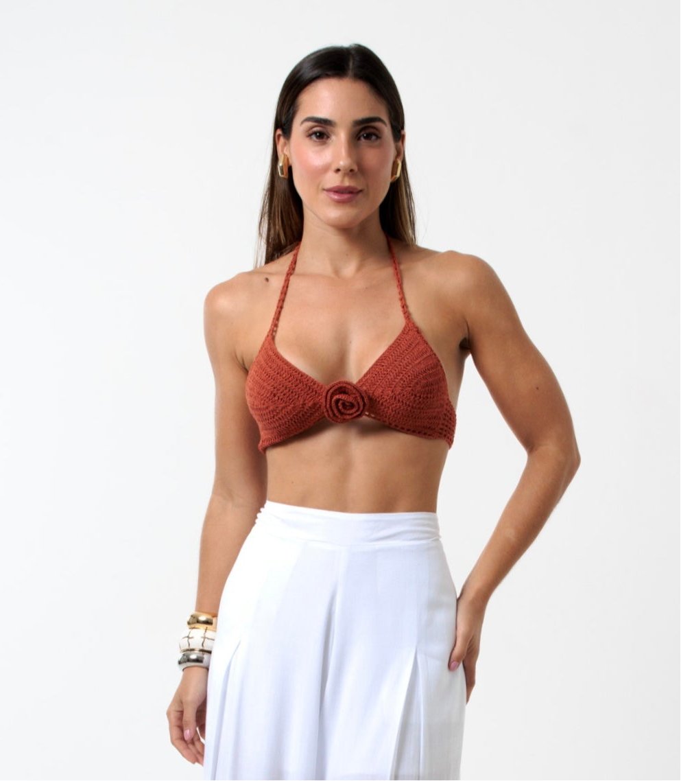 Cropped Handmade Brisa Terracota
