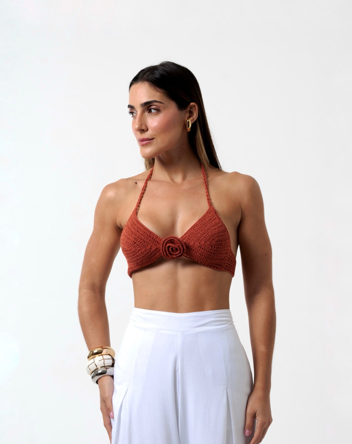 Cropped Handmade Brisa Terracota