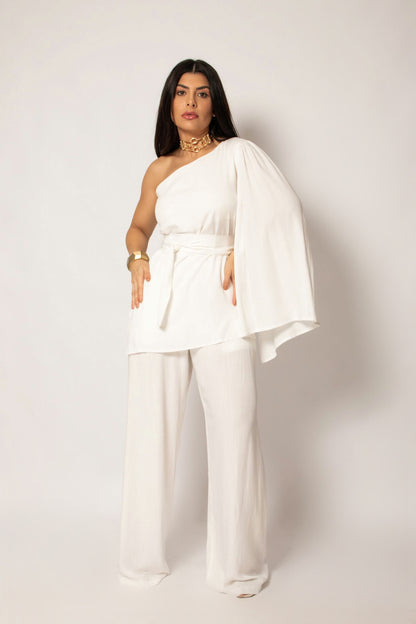 Blusa Um Ombro Só Betina Off-White